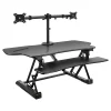 Mount-It! Standing Desks<47"W Electric Adjustable Standing Desk Converter with Dual Monitor Mount and USB Charging Port, Black (MI-8054)