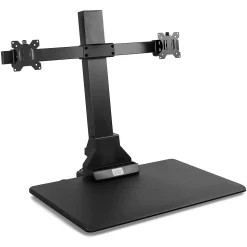 Mount-It! Standing Desks<28"W Electric Adjustable Standing Desk Converter with Dual Monitor Mount, Black (MI-7952)