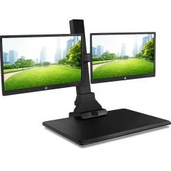Mount-It! Standing Desks<28"W Electric Adjustable Standing Desk Converter with Dual Monitor Mount, Black (MI-7952)