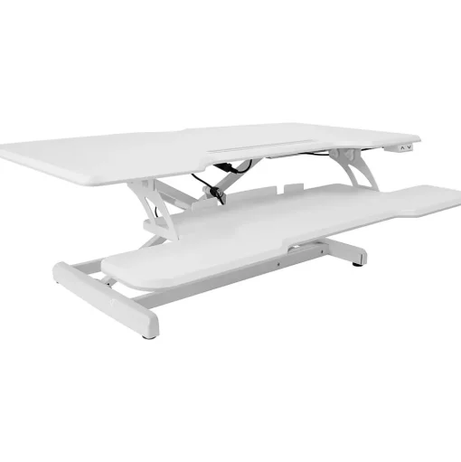 Mount-It! Standing Desks<38"W Electric Rectangular Adjustable Standing Desk Converter, White (MI-8012)