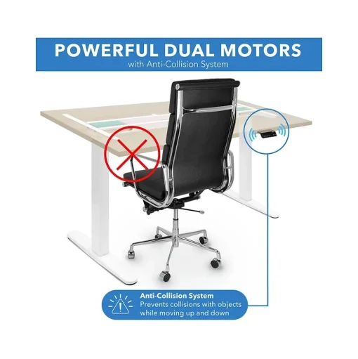 Mount-It! Standing Desks<55"W Electric Rectangular Adjustable Standing Desk, (MI-18097)