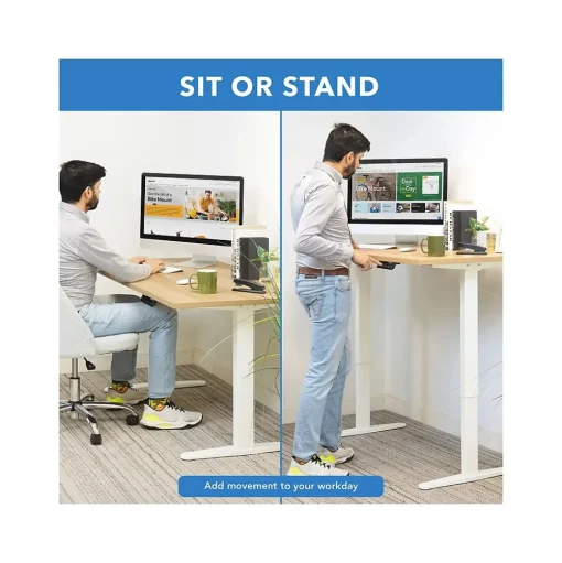 Mount-It! Standing Desks<55"W Electric Rectangular Adjustable Standing Desk, (MI-18097)
