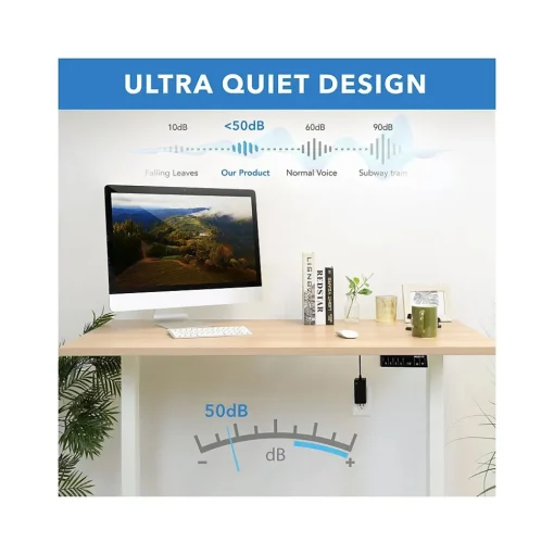 Mount-It! Standing Desks<55"W Electric Rectangular Adjustable Standing Desk, (MI-18097)