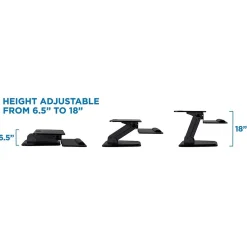 Mount-It! Standing Desks<23"W Manual Adjustable Standing Desk Converter, Black (MI-7916)
