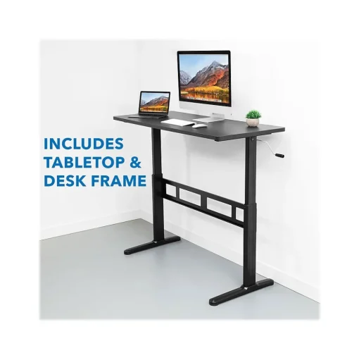 Mount-It! Standing Desks<55"W Manual Adjustable Standing Desk, Black (MI-7981)