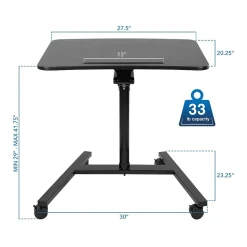 Mount-It! Standing Desks<28"W Manual Adjustable Standing Desk, Black (MI-7969)