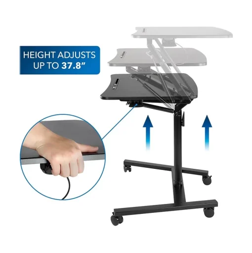 Mount-It! Standing Desks<28"W Manual Adjustable Standing Desk, Black (MI-7969)