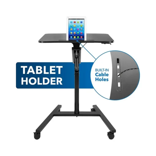 Mount-It! Standing Desks<28"W Manual Adjustable Standing Desk, Black (MI-7969)