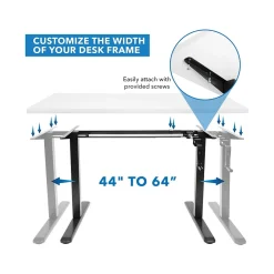 Mount-It! Standing Desks<48"W Manual Adjustable Standing Desk, White/Black (MI-18069)