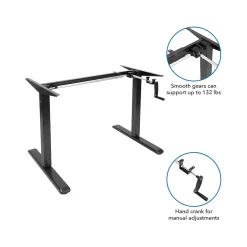 Mount-It! Standing Desks<48"W Manual Adjustable Standing Desk, White/Black (MI-18069)