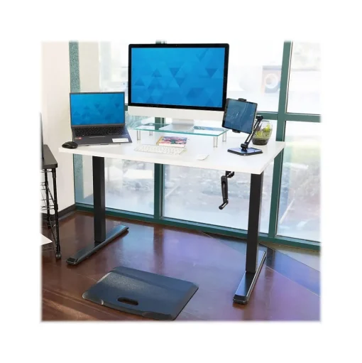 Mount-It! Standing Desks<48"W Manual Adjustable Standing Desk, White/Black (MI-18069)