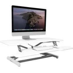 Mount-It! Standing Desks<38"W Manual Adjustable Standing Desk Converter, White (MI-15005)