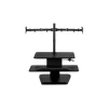 Mount-It! Standing Desks<24"W Manual Adjustable Standing Desk Converter with Dual Monitor Mount, Black (MI-7914)