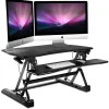 Mount-It! Standing Desks<35.5"W Rectangular Adjustable Metal Standing Desk Converter, Black (MI-7955)