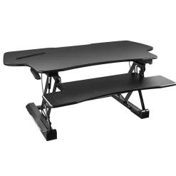Mount-It! Standing Desks<12"W Rectangular Adjustable Metal Standing Desk Converter, Black (MI-7925)