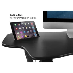 Mount-It! Standing Desks<12"W Rectangular Adjustable Metal Standing Desk Converter, Black (MI-7925)