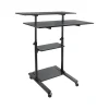 Mount-It! Standing Desks<Mount-lt! 37"-55" Adjustable Monitor Rolling Stand up Desk, Black (MI-7970B)