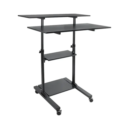 Mount-It! Standing Desks<Mount-lt! 37"-55" Adjustable Monitor Rolling Stand up Desk, Black (MI-7970B)