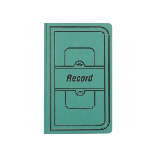 National Brand Accounting & Record Journals<Canvas Tuff Series Record Book, 7.63" x 12.13", Green, 250 Sheets/Book (A66500R)