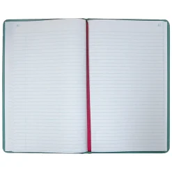 National Brand Accounting & Record Journals<Canvas Tuff Series Record Book, 7.63" x 12.13", Green, 250 Sheets/Book (A66500R)