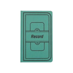 National Brand Accounting & Record Journals<Canvas Tuff Series Record Book, 7.63" x 12.13", Green, 150 Sheets/Book (A66300R)