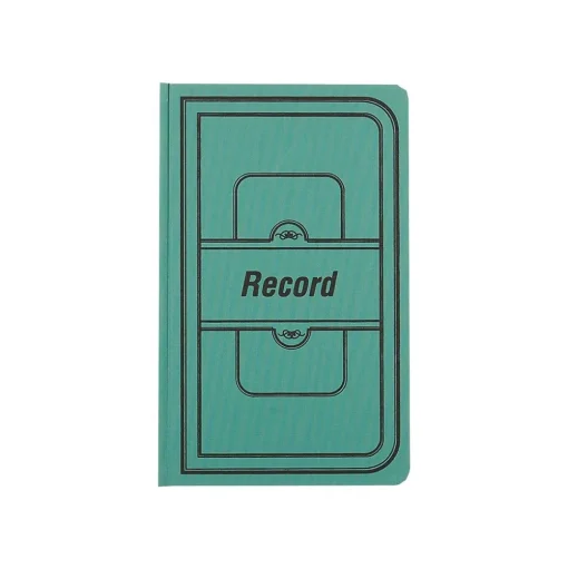 National Brand Accounting & Record Journals<Canvas Tuff Series Record Book, 7.63" x 12.13", Green, 150 Sheets/Book (A66300R)