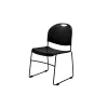 National Public Seating Folding & Stacking<Commercialine 850 Series Ultra Compact Stack Chair, Black, 20 Pack (850-CL/20)