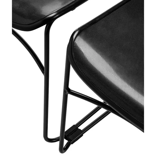 National Public Seating Folding & Stacking<Commercialine 850 Series Ultra Compact Stack Chair, Black, 20 Pack (850-CL/20)