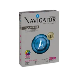 Navigator Multipurpose Paper<Platinum 8.5" x 11" Multipurpose Paper, 28 lbs., 99 Brightness, 500 Sheets/Ream (SNANPL1128)