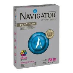 Navigator Multipurpose Paper<Platinum 8.5" x 11" Multipurpose Paper, 28 lbs., 99 Brightness, 500 Sheets/Ream (SNANPL1128)