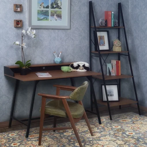 Niche Bookcases<Soho 4 Shelf 72"H Ladder Bookcase, Urban Walnut (NSBC7224UW)