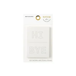 Post-it Post-It Notes<Noted by ® Grey Hi and Bye Notes, 2.9" x 4", 100 Sheets/Pad (NTD5-34-HB)