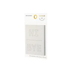 Post-it Post-It Notes<Noted by ® Grey Hi and Bye Notes, 2.9" x 4", 100 Sheets/Pad (NTD5-34-HB)
