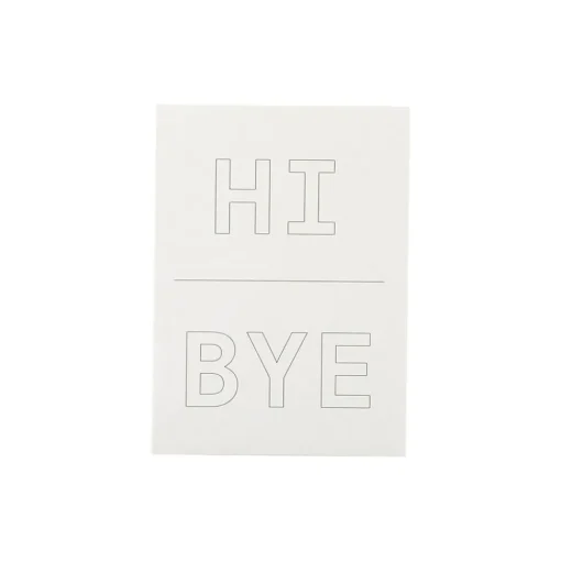 Post-it Post-It Notes<Noted by ® Grey Hi and Bye Notes, 2.9" x 4", 100 Sheets/Pad (NTD5-34-HB)