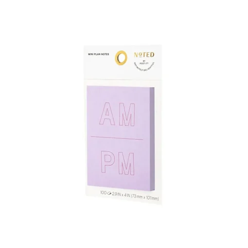 Post-it Post-It Notes<Noted by ® Lilac A.M. and P.M. Notes, 2.9" x 4", 100 Sheets/Pad
