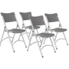 National Public Seating Folding & Stacking<NPS 600 Series Heavy Duty Plastic Folding Chair, Charcoal Slate, 4 Pack (620/4)
