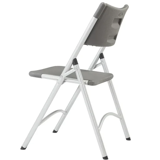 National Public Seating Folding & Stacking<NPS 600 Series Heavy Duty Plastic Folding Chair, Charcoal Slate, 4 Pack (620/4)