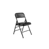 National Public Seating Folding & Stacking<NPS 1300 Series Premium Vinyl Upholstered Triple Brace Double Hinge Folding Chair, Black, 100 Pack (1310/100)