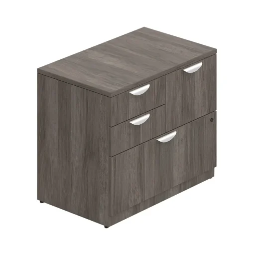 Offices to go Storage Cabinets<29.5" Laminate Mixed Storage Unit with Lock with 4 shelves, Artisan Gray (TDSL3622MSF-AGL)