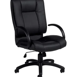 Offices to go Office Chairs<Luxhide Exec High-Back Chair, Bonded Leather, Black (OTG2700BL20)