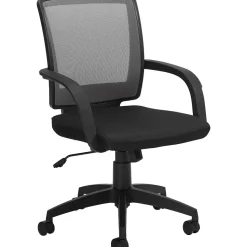 Offices to go Office Chairs<Managers Chair, Mesh, Gray/Black, Seat: 18 1/2"Wx17 1/2"D, Back: 18 1/2"Hx17 1/2"W