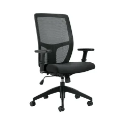 Offices to go Office Chairs<Mesh Back Luxhide Task Chair, Black (OTG3191BL20)