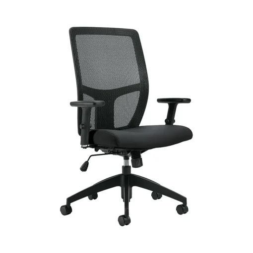 Offices to go Office Chairs<Mesh Back Luxhide Task Chair, Black (OTG3191BL20)