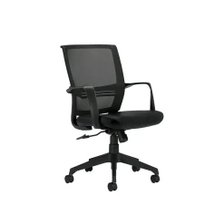 Offices to go Office Chairs<Mesh Back Luxhide Conference Chair, Black (OTG13026B)