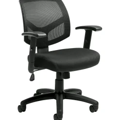 Offices to go Office Chairs<Mesh Back Managers Chair, Black, Adjustable Arms (OTG11514B)