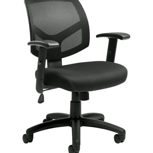 Offices to go Office Chairs<Mesh Back Managers Chair, Black, Adjustable Arms (OTG11514B)