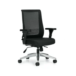 Offices to go Office Chairs<Mesh Back Patterned Fabric Task Chair, Black (OTG11325B)