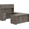 Offices to go Office Desks<Superior 71" U-Shaped Desk with Hutch, Artisan Gray (TDOTG2-AGL)
