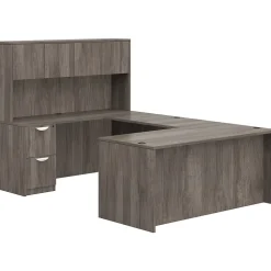 Offices to go Office Desks<Superior 71" U-Shaped Desk with Hutch, Artisan Gray (TDOTG2-AGL)