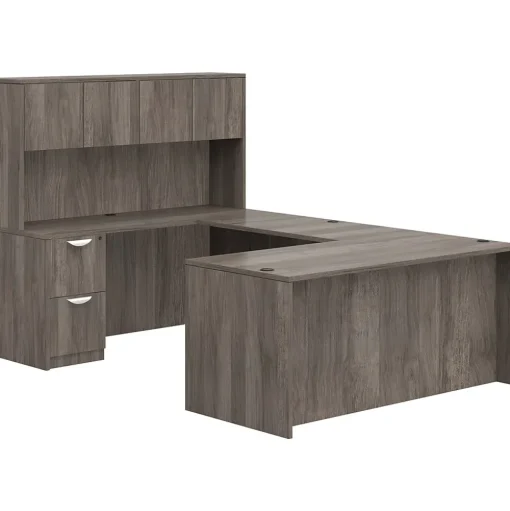 Offices to go Office Desks<Superior 71" U-Shaped Desk with Hutch, Artisan Gray (TDOTG2-AGL)